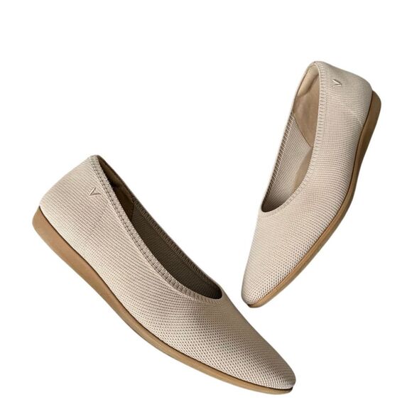 VIVAIA  Tamia Walker Knit Flats Almond EU 41 US 9.5 Cream - Picture 2 of 8